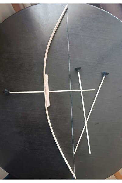 LRS STORE Doğal Ahşap Ok Yay Seti Yapışan Vantuzlu Oklu Yüksek Mukavemetli Ok...