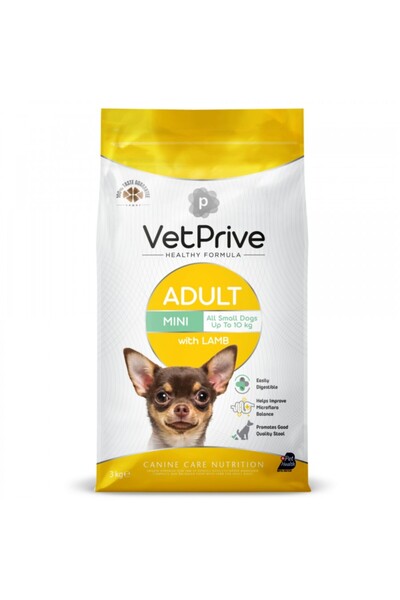 VetPrive Vet Prive Kuzu Etli Mini ve Küçük Irk Yetişkin Köpek Maması 3 kg