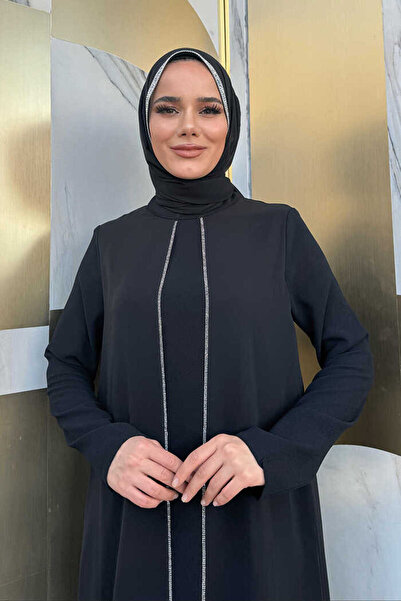 Bym Fashion Megadott alkatrészek Stone részletes köpeny dupla öltöny 8487 fekete