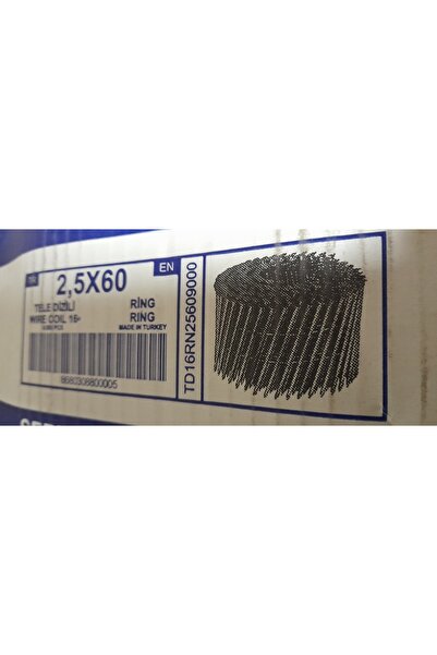 Akdeniz Tele Cizili Palet Rulo Çivisi 16° 2.5x60 mm 4x300 adet