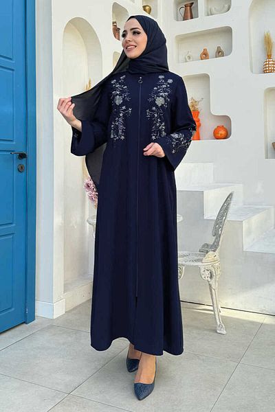 Bym Fashion Navy Blue 7895 Model Ferace