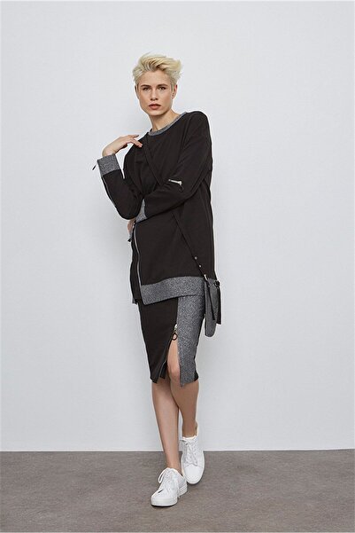 VERDA Silver Zipper Detailed Tunic