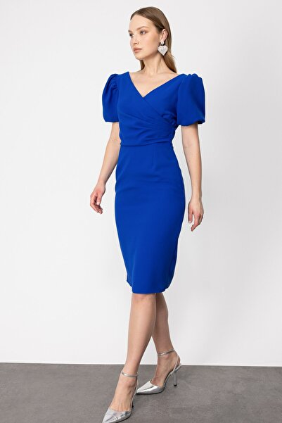 Ekol Φόρεμα Mi με διπλό γιακά με κοντό μανίκι