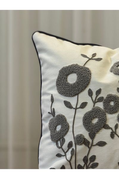 BUGİ HOME COLLECTİON Poncho brodat cu un singur pumn - Cutie decorativa