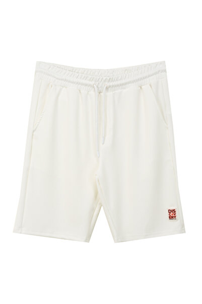 Discovery Expedition Beyaz Erkek Standart Fit Sweat Şort D4SM-SHT3221