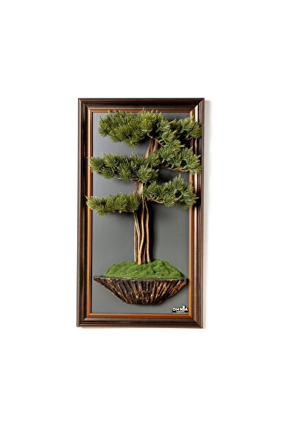Omnia Concept Bonsai Tablaeu - 4 - Mdf Plaka Üzerinde Çerçeveli 3 Boyutlu Yap...