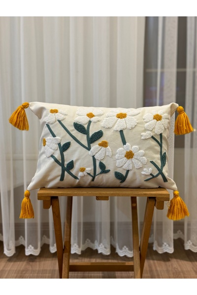 Ottoson TEKLİ PUNCH İŞLEMELİ NAKIŞLI PANÇ DEKORATİF KIRLENT KILIFI