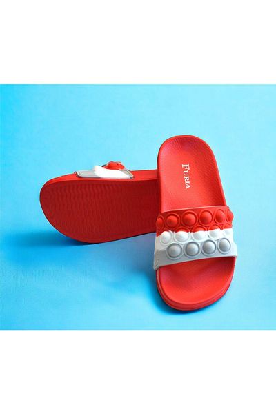 FURIA SHOES شباشب للأولاد من Popit/شباشب للشاطئ/البحر، شباشب إيفا ناعمة، لعبة Popit بشريط