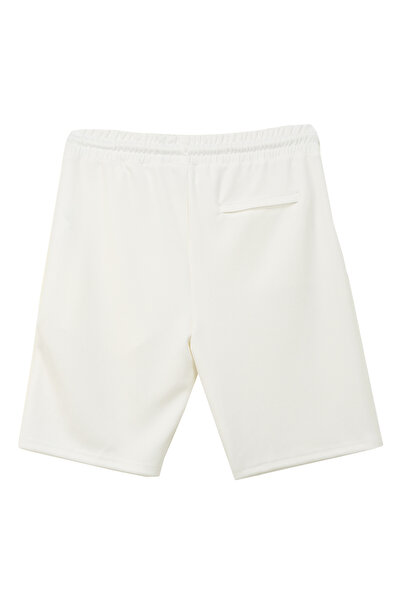 Discovery Expedition Beyaz Erkek Standart Fit Sweat Şort D4SM-SHT3221