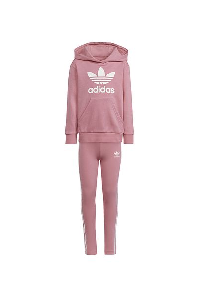adidas Plain Pink Women's Tracksuit Set Ir6910-Hoodie Leg Set