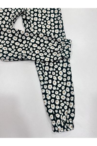 Esterella Knitted Trousers with Wrap and Waist and Elastic Legs for Girls