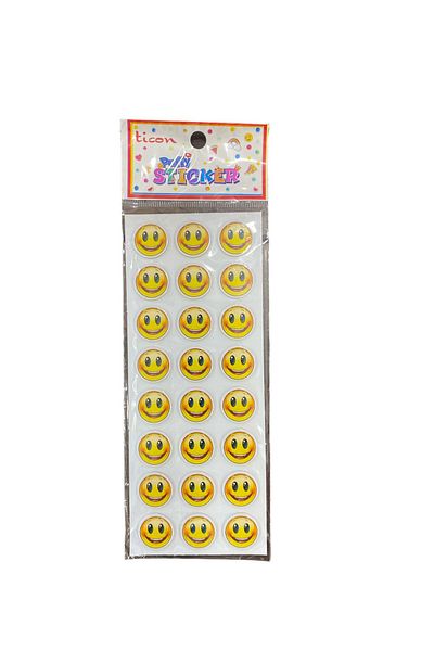 Ticon PUFFY STICKER SMILING FACE Συσκευασία 20 τεμαχίων