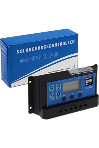 URETECH 30a Dijital Güneş Paneli Solar Akü Şarj Kontrol Cihazı 12v 24v