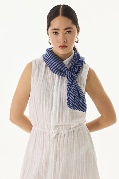 Genel Markalar STELLA PÖTİKARE DESEN İNDİGO YÜN İPEK ŞAL