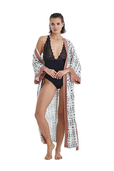 Blackspade Women's Ethnic Printed Viscous Dressing Gown C2T8N3O15