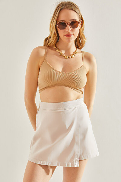 Bianco Lucci Elastická zadná časť a krátka bočná sukňa so zipsom -60231003