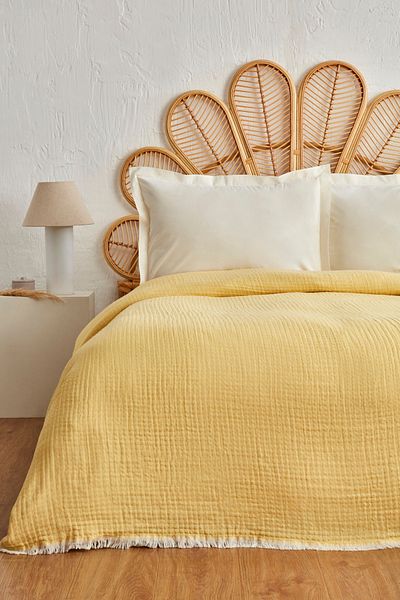 Karaca Home Yellow Double Muslin Perles Pike