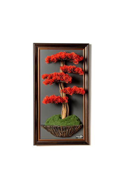 Omnia Concept Bonsai Tablaeu - 6-1 - Mdf Plaka Üzerinde Çerçeveli 3 Boyutlu Y...