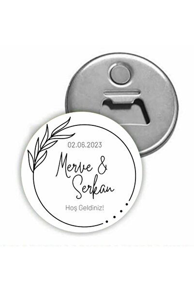 Özcan Tasarım Kişiye Özel Açacaklı Düğün Magnet - Nişan Magnet - Söz Magnet (...