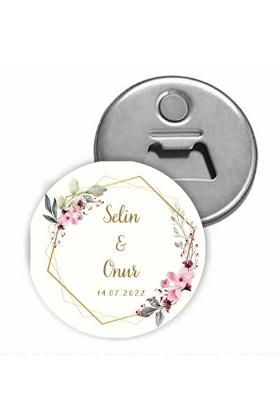 Özcan Tasarım Kişiye Özel Açacaklı Düğün Magnet - Nişan Magnet - Söz Magnet (...
