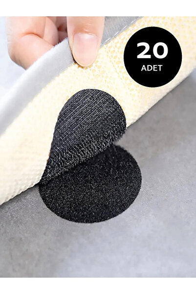 20Pcs Carpet Rug Seat Cover Anti-Slip Fastener Velcro Washable Self Adhesive Pads