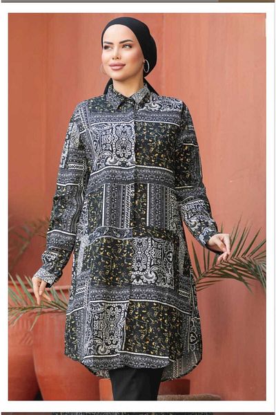 CANSELLBUTİKK PLUS SIZE Hijab Tunic Viscose Fabric (46-48-50-52-54) ( big size )