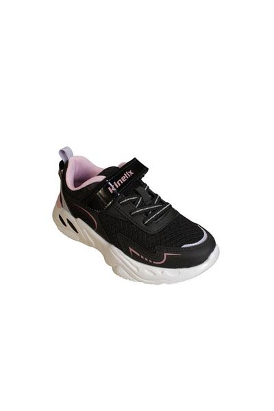 Kinetix KINETIX Girl's Black White Velcro Comfort Comfortable Sole Sneaker Sports Shoes