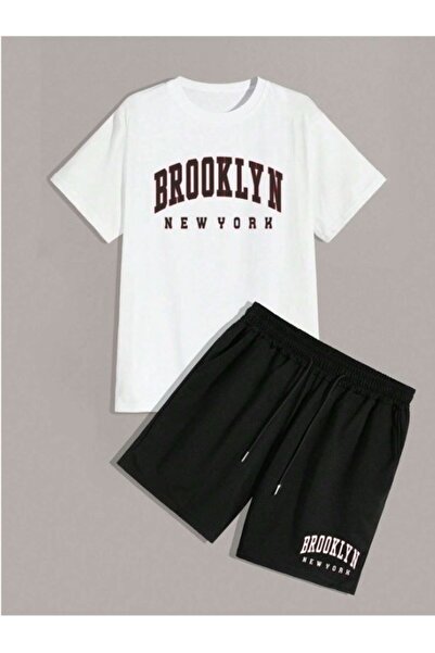 Hunors Sportswear & Company Σετ μπλουζάκι 2 τεμαχίων Brooklyn Shorts Black Te...