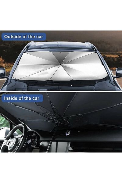 REPLAX Foldable Umbrella Sunshade - 140x79 Cm, Windshield Curtain, Br 4953605