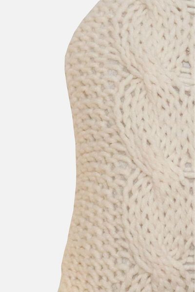 Kırlent Sepeti Cream Knitted Wool Hot Water Bag