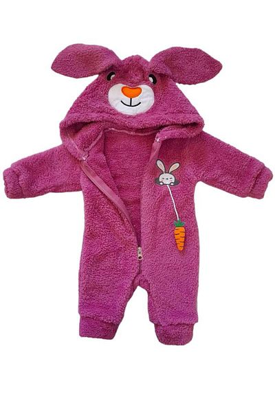 Pivami Baby Girl Astronaut Jumpsuit Purple Carrot