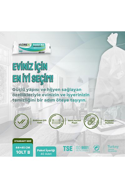 Florex Standard Mini Size Transparent Garbage Bag X 10 Rolls