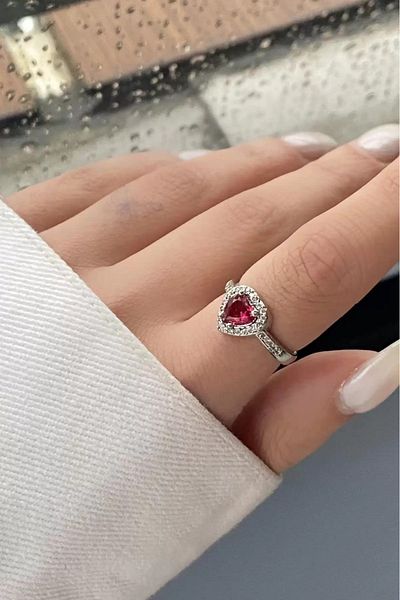 Only Vogue 2 Years Warranty Certificated Heart Figure Adjustable Ring