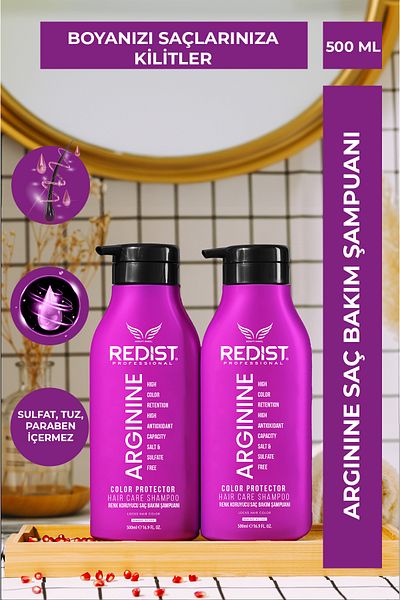 Redist Arginine Hair Care Shampoo – Strong and Nourishing Formula (500 ml)