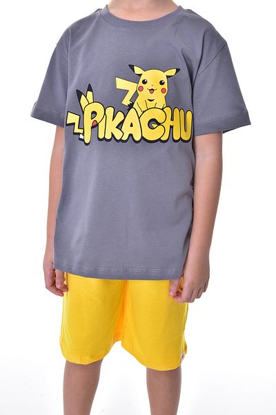 ZUZUNGA Pikachu Printed 2-Piece Shorts - T-Shirt Kids Set