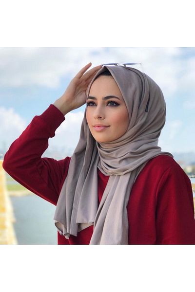 FRESCO SCARFS Hijab Hijab Χτενισμένο Σάλι Γκρι