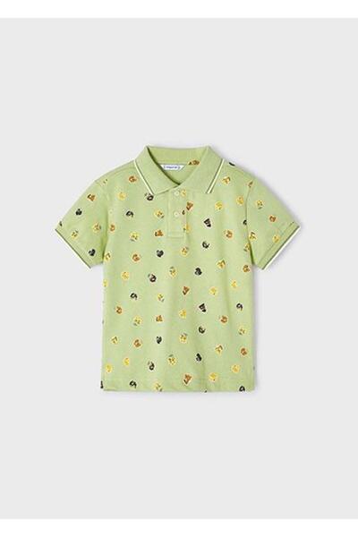 MAYORAL Tricou verde cu gât polo pentru băiat 03109-047