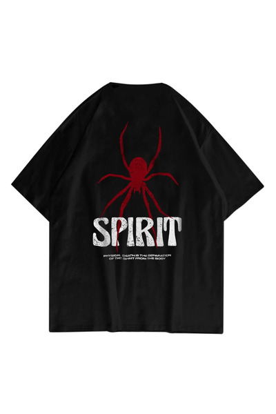 AEMİ Unisex majica Spirit Spider Štampano okrugla kragna 100% pamuk Oversize ...
