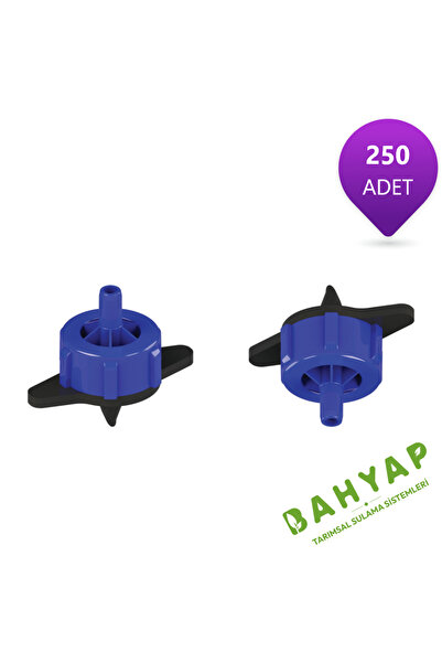 Bahyap منقط الري بالتنقيط، منقط أزرق قابل للتعديل بالضغط، 8 لتر/ساعة - 250 قطعة