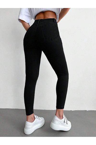 AREF JEANS High Waist Black Skinny Jeans