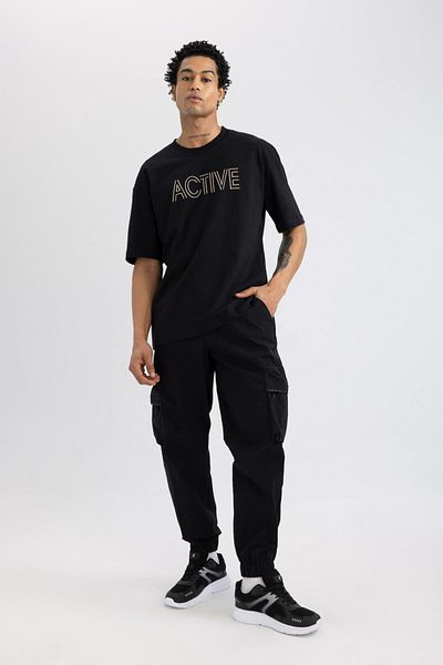 DeFacto Fit Oversize Wide Fit Cargo Pocket Sportsman υφαντό παντελόνι (C1528ax24sm)