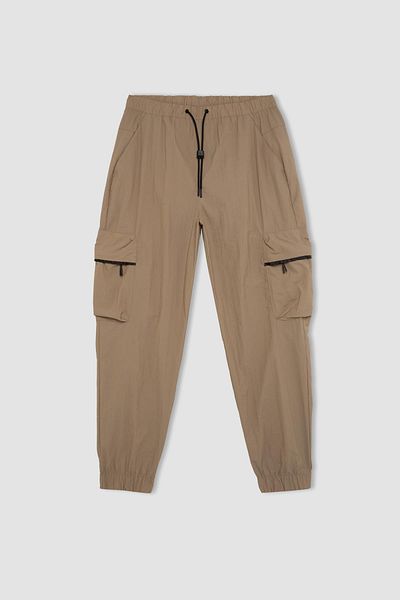 DeFacto DeFactoFit Oversize Fit Cargo-Taschen-gewebte Hose C1528AX24SM