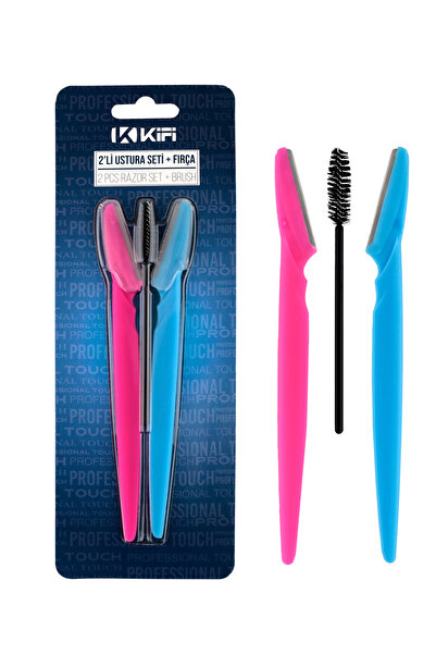 Kifi 2'li Kaş Usturası ve Kaş Fırçası Seti