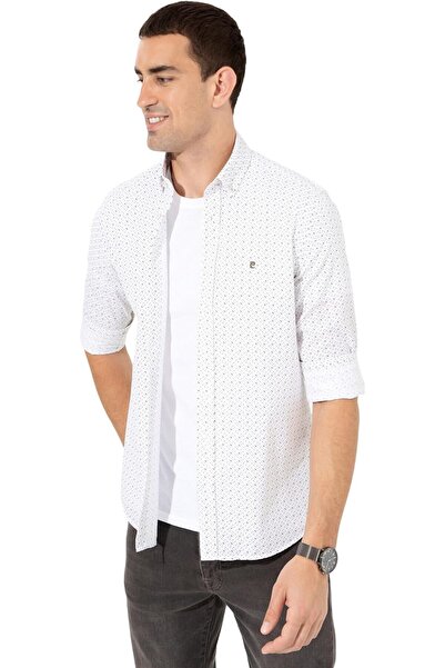 Store Ανδρικό πουκάμισο χακί με σχέδιο 50252486-VR027