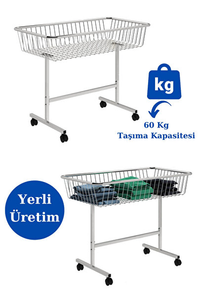 Genel Markalar 50x80x85 Cm Profil Ayaklı Tel Sepet İndirim Sepeti Havuz Sepet...