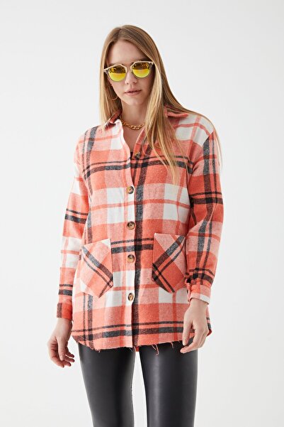 UMYAL Kadın Cepli Oduncu Gömlek