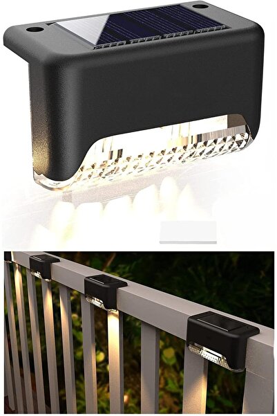 Store 4 Adet L Solar Led Güneş Enerjili Su Geçirmez Köşe Solar Işık Led Köşeb...