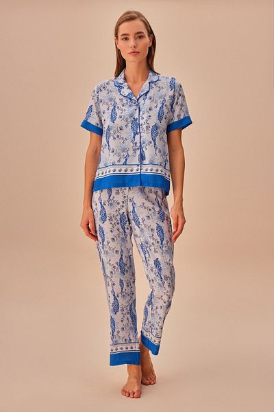SUWEN Peafowl Masculine Pajama Set