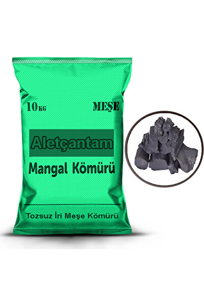 ALETÇANTAM Mangal Kömürü Tozsuz Büyük İri Taneli Çuval Meşe Kömür 10 Kg
