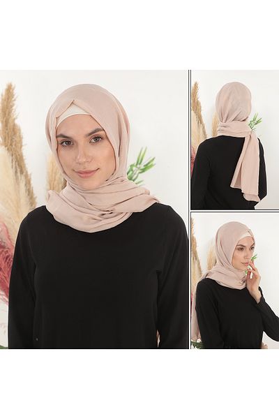 besmoda Γυναικεία Hijab Bamboo Kraş Shawl Cotton Powder